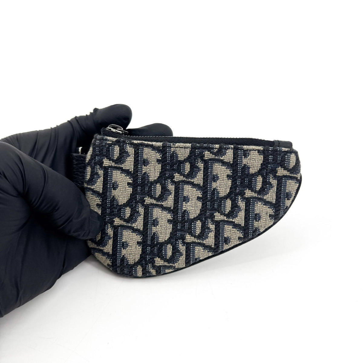 Dior Saddle Clutch Navy Oblique