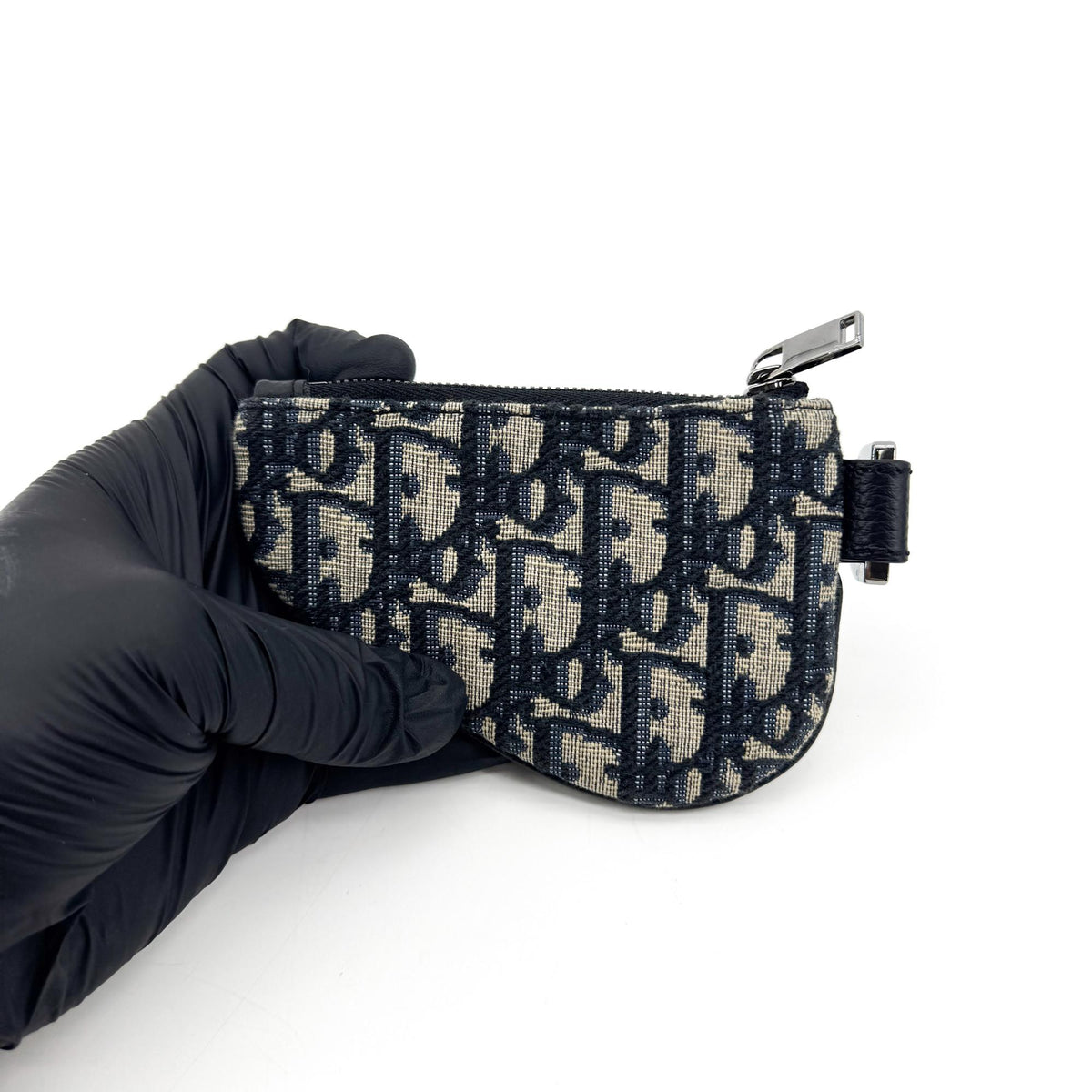Dior Saddle Clutch Navy Oblique