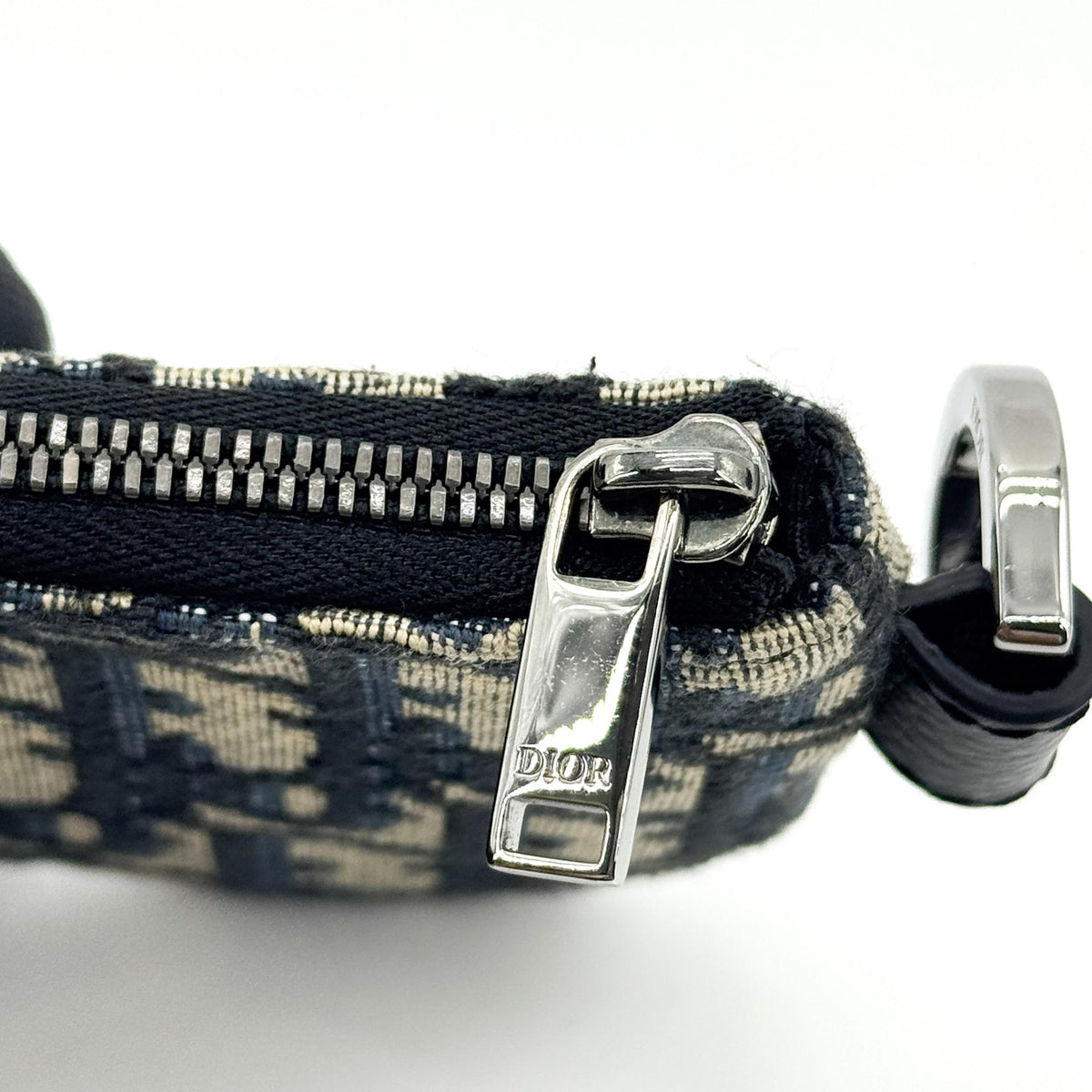 Dior Saddle Clutch Navy Oblique