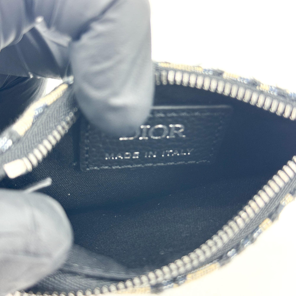 Dior Saddle Clutch Navy Oblique