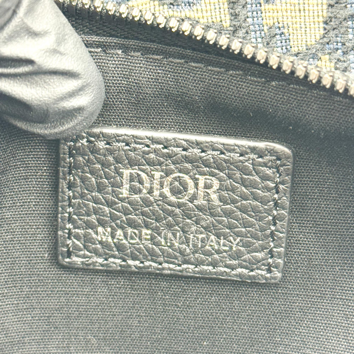 Dior Saddle Clutch Navy Oblique