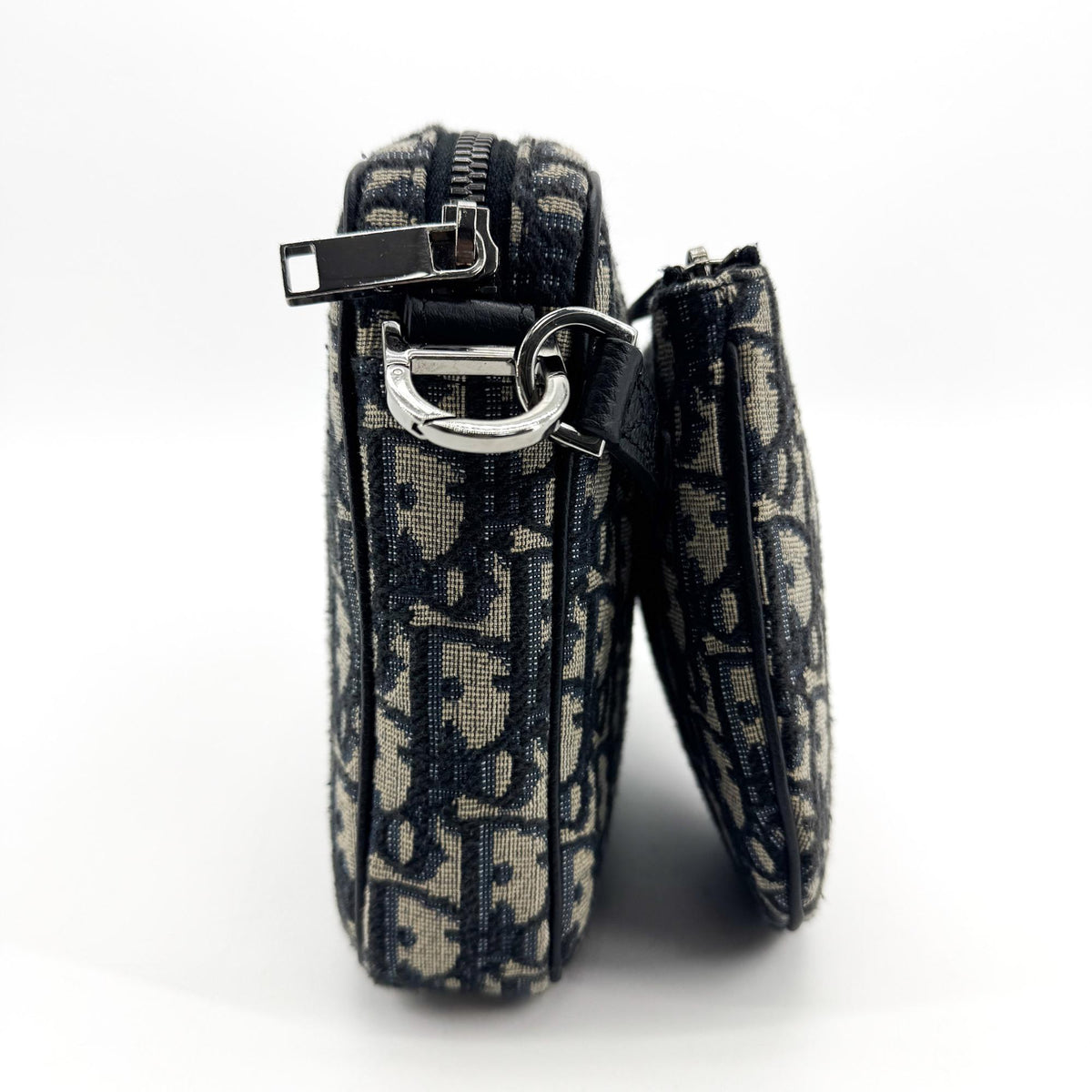 Dior Saddle Clutch Navy Oblique
