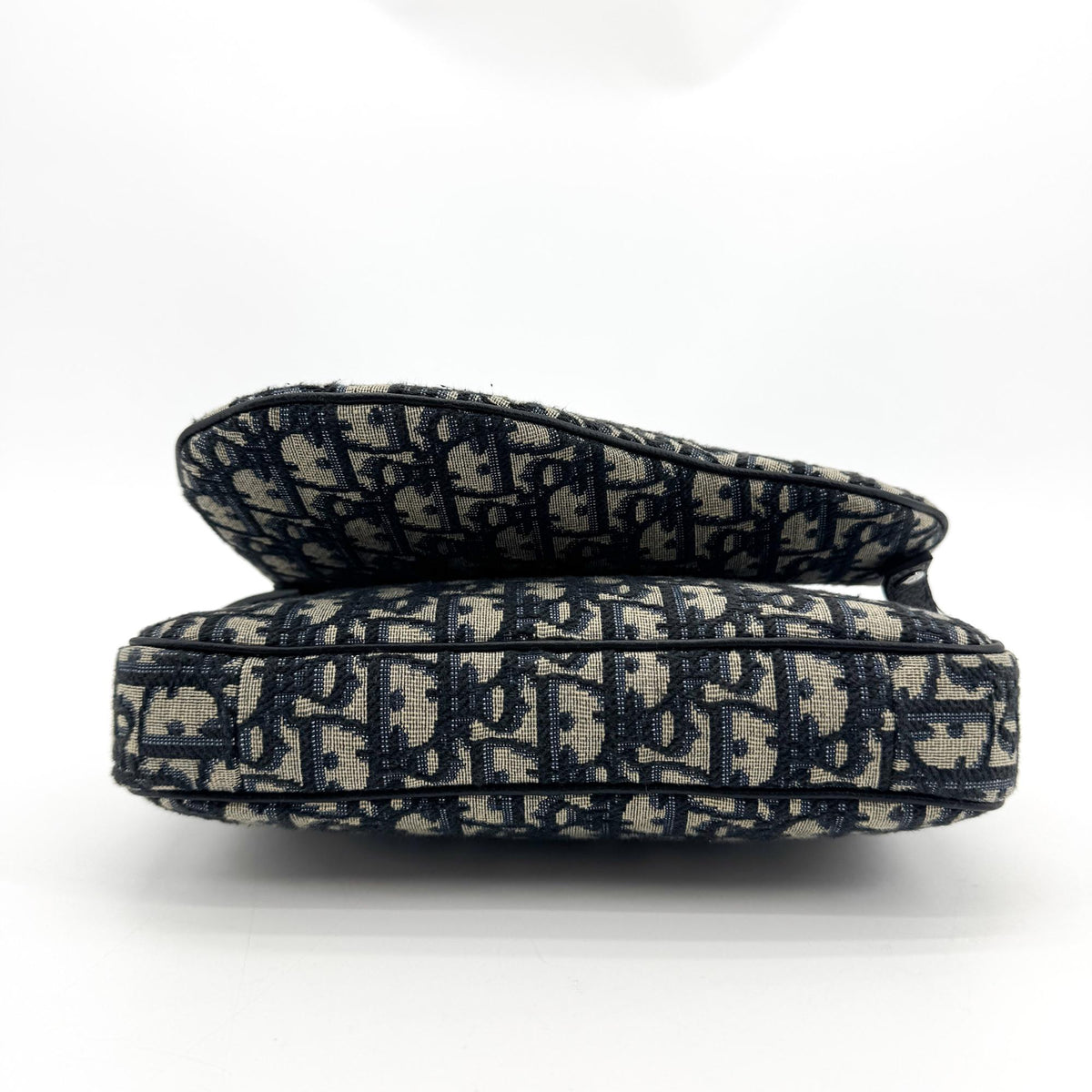 Dior Saddle Clutch Navy Oblique