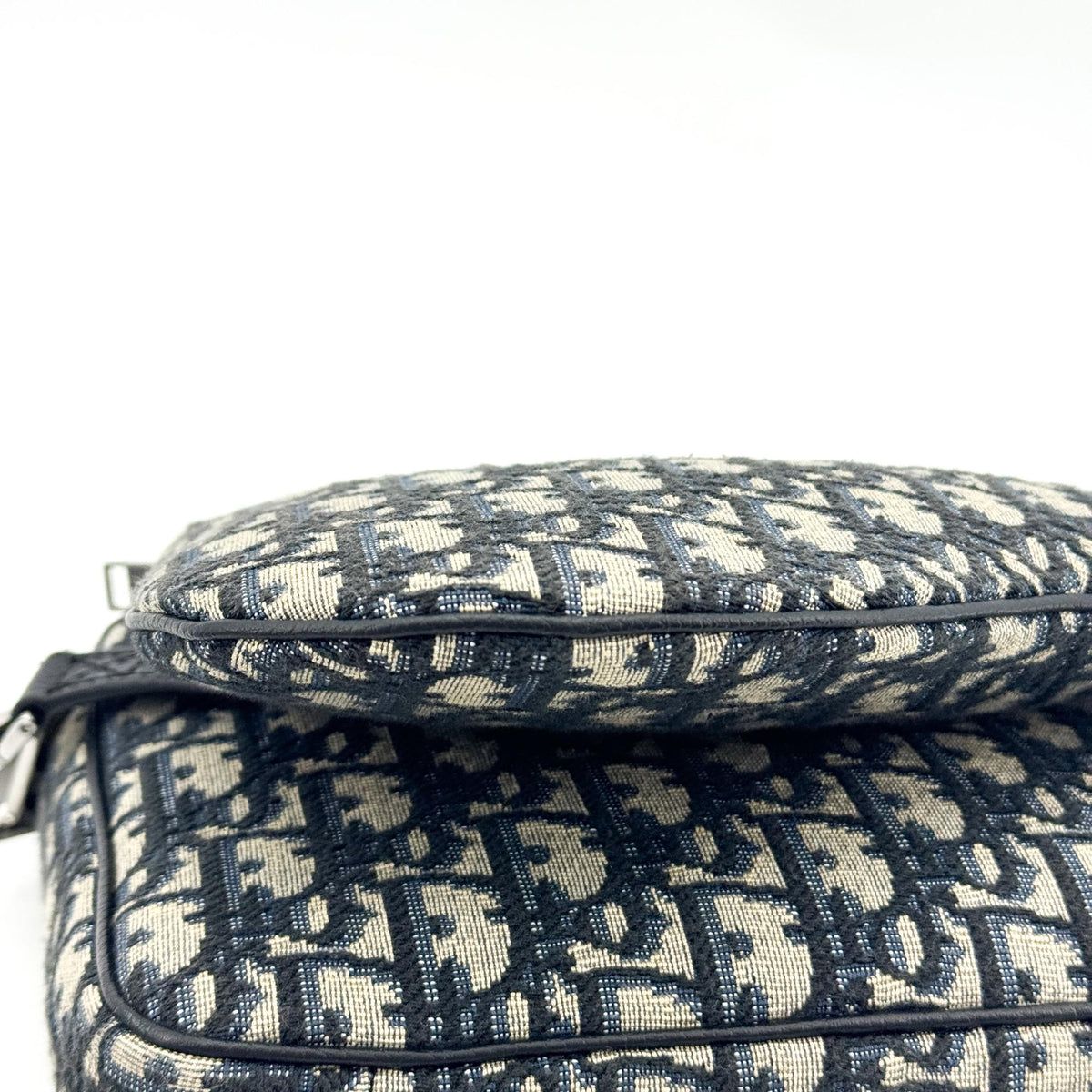 Dior Saddle Clutch Navy Oblique