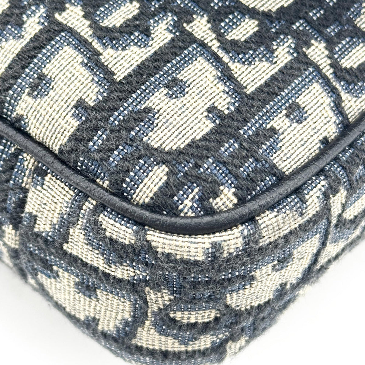 Dior Saddle Clutch Navy Oblique