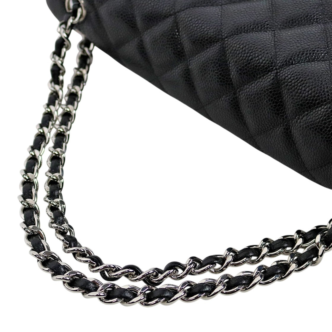 Chanel Black Large Caviar Classic Bag with Double Flap