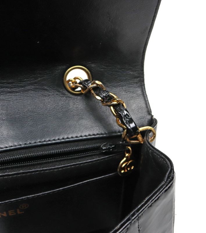 Chanel Black Patent Diana Shoulder Bag