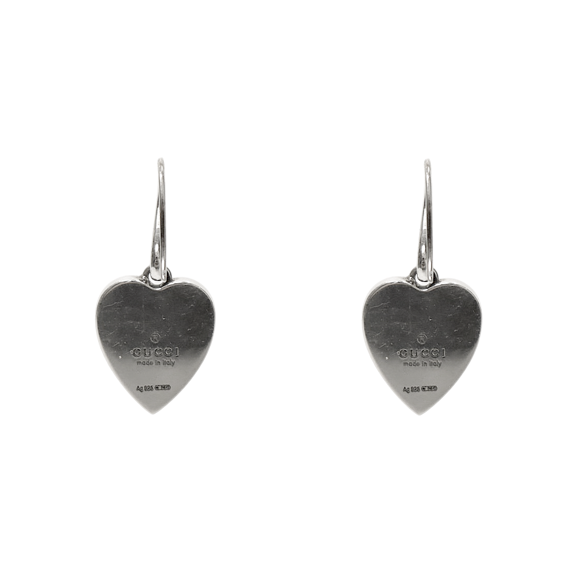 Gucci Ghost Heart Silver Earrings