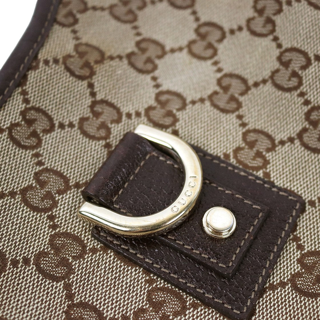 Gucci GG Abby Canvas D-Ring Hobo Bag