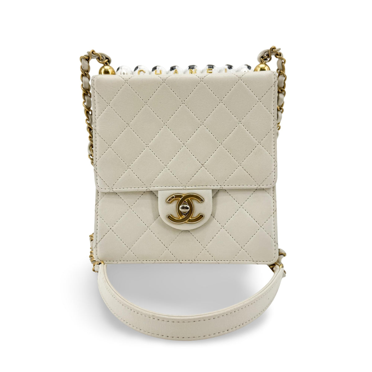 Chanel Chic Pulse Flap Bag White Gold
