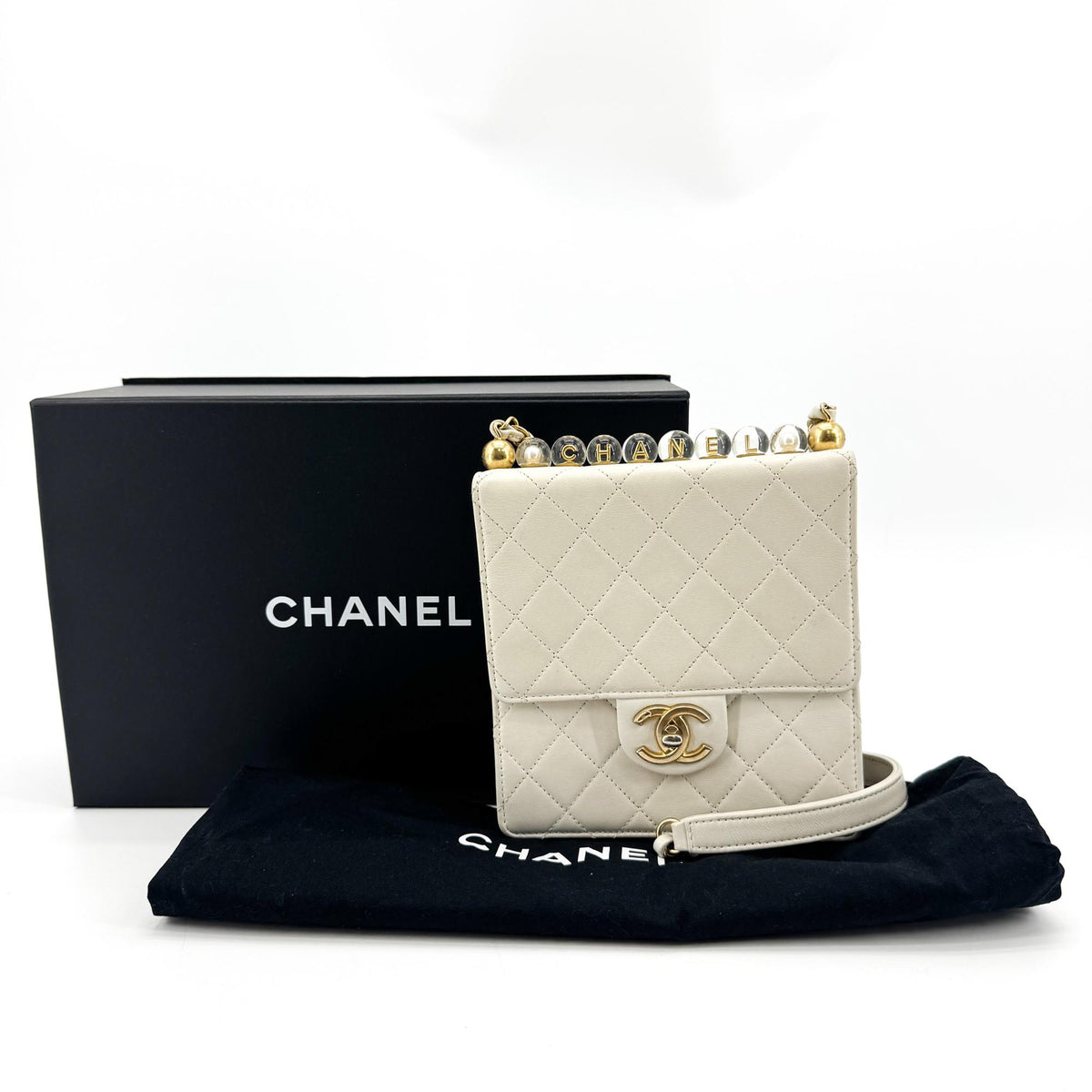 Chanel Chic Pulse Flap Bag White Gold