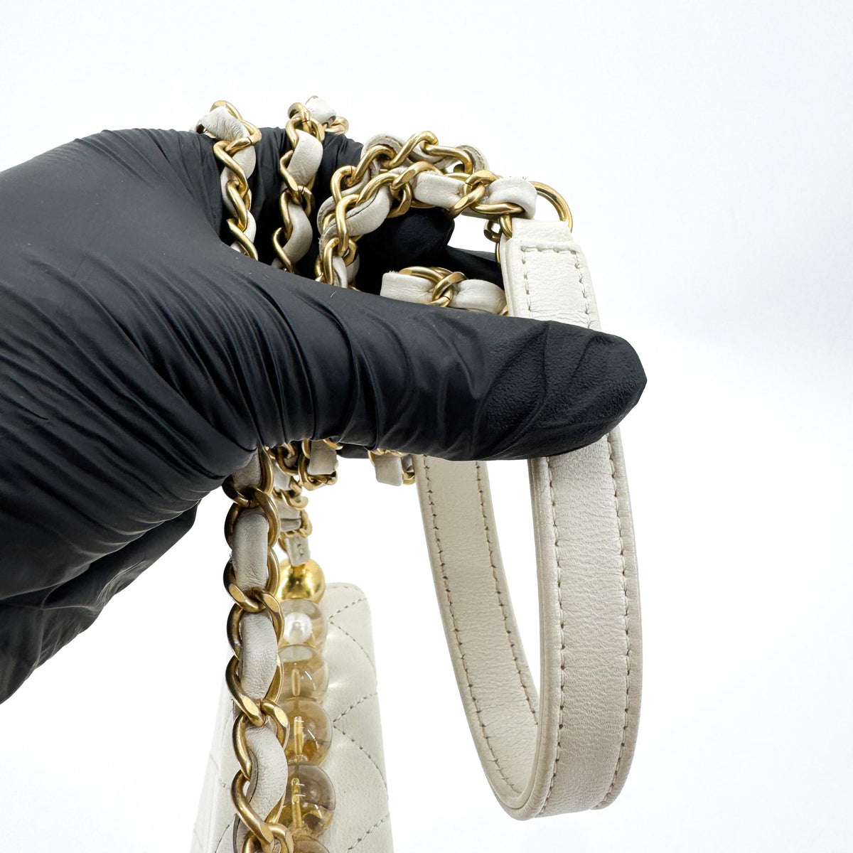 Chanel Chic Pulse Flap Bag White Gold