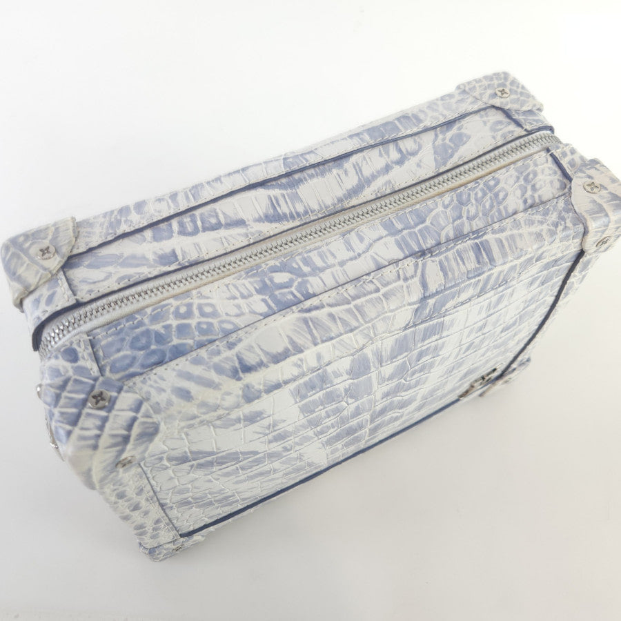 Exotic Alligator Crocodile Soft Trunk Shoulder Bag Crossbody Bag