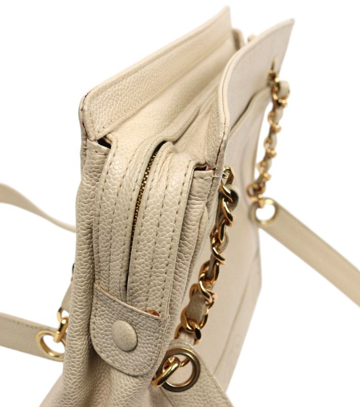 Chanel Beige Triple CC Chain Shoulder Bag