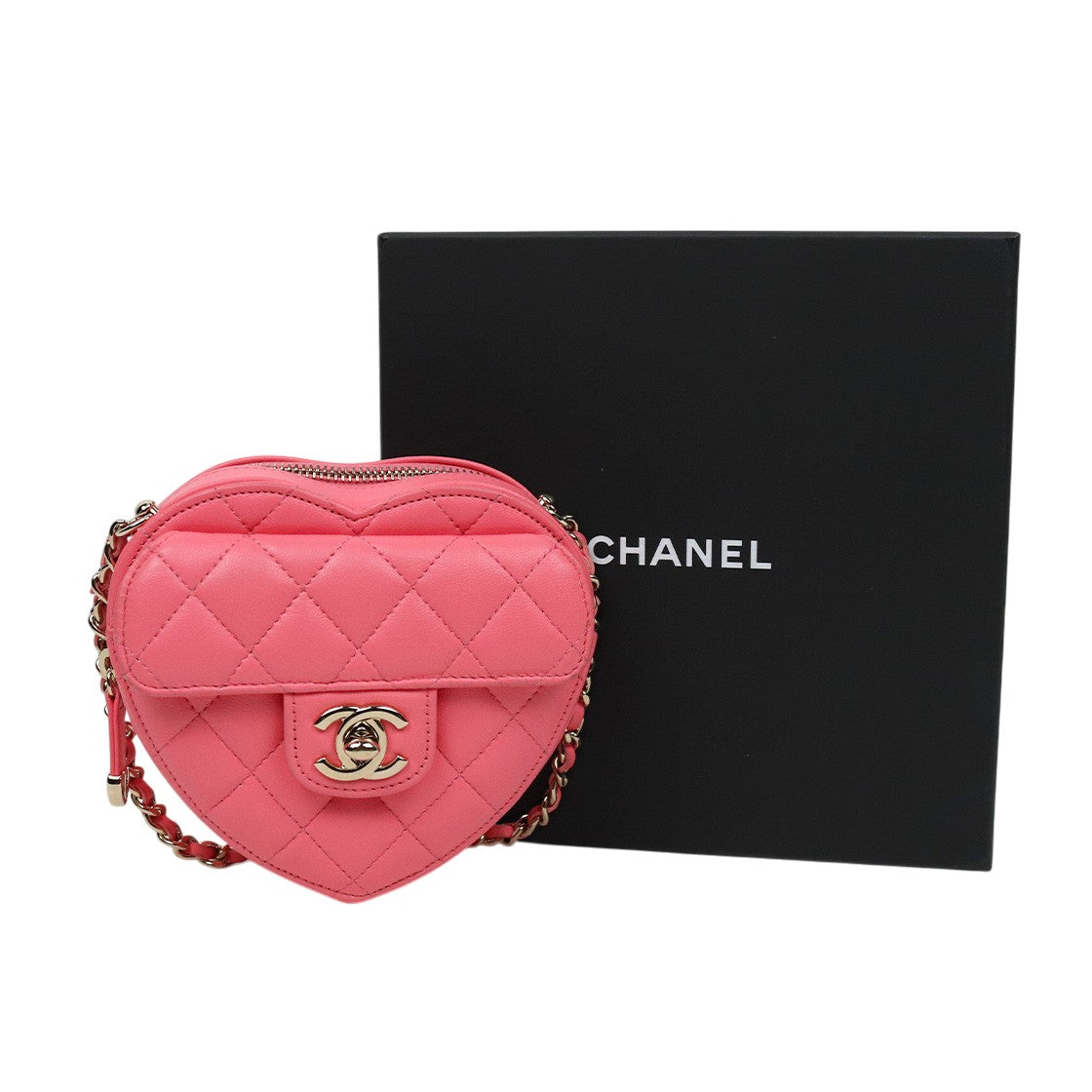 Chanel Pink Heart Crossbody Bag