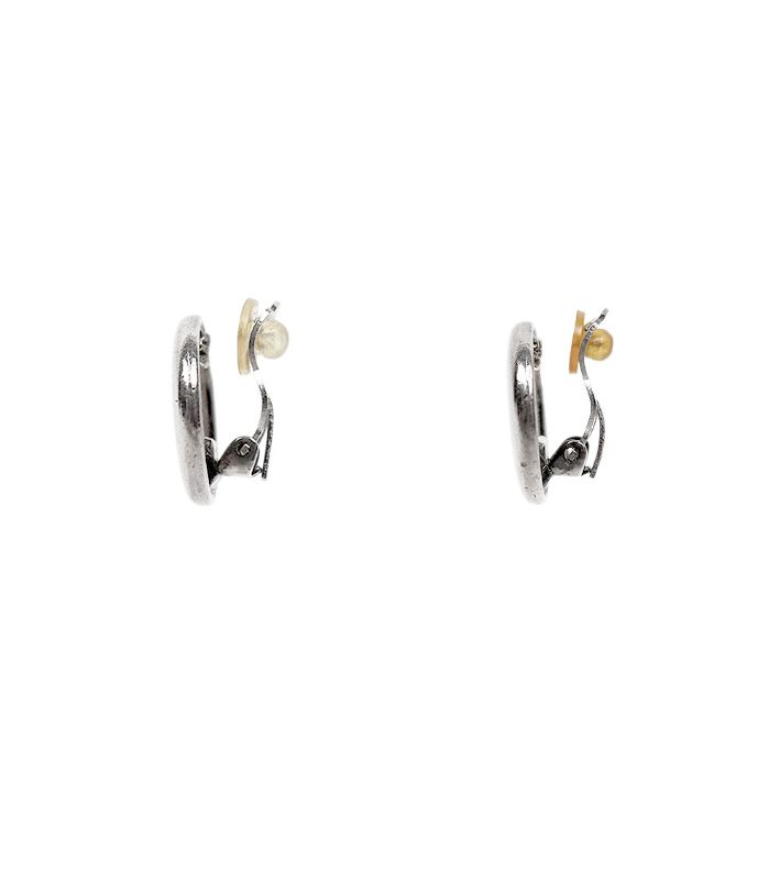 Chanel Round CC Silver Earrings
