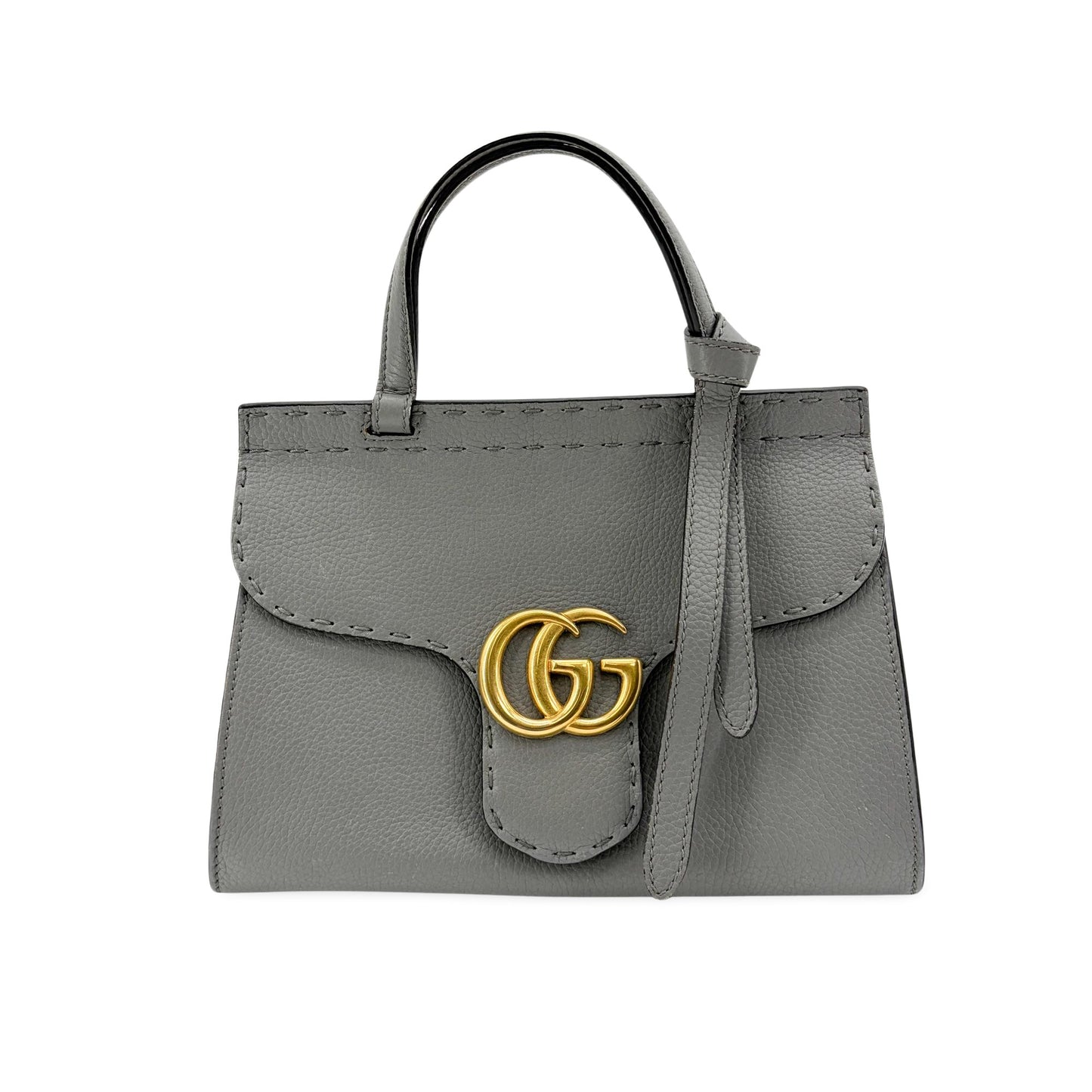 Gucci GG Marmont Small Top Handle Bag Grey