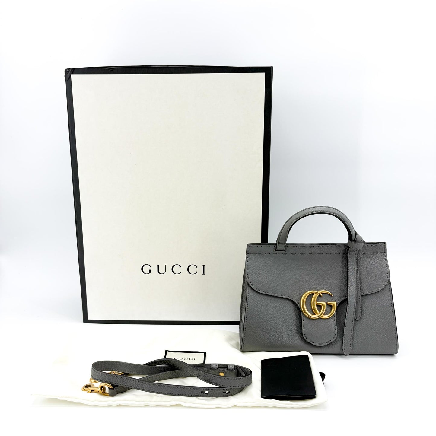 Gucci GG Marmont Small Top Handle Bag Grey