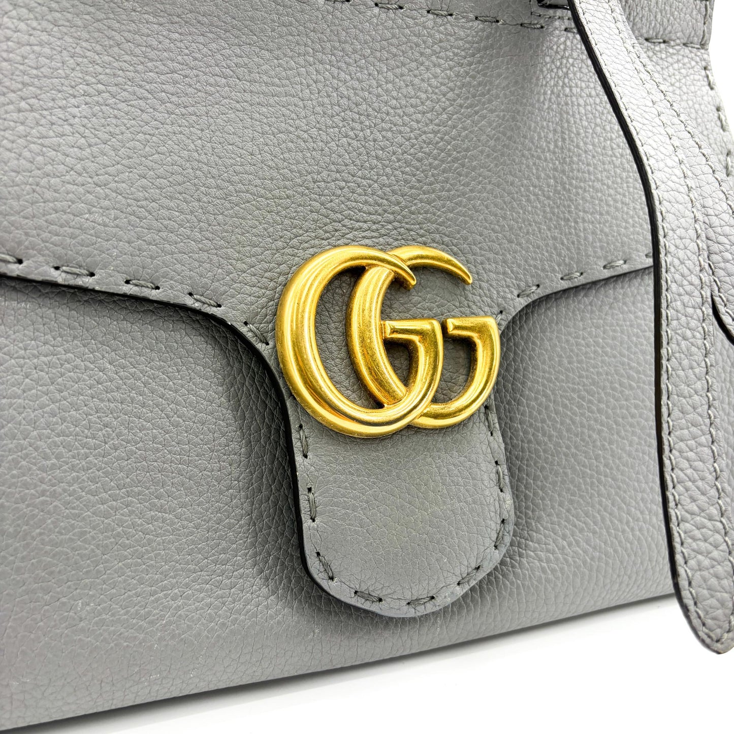 Gucci GG Marmont Small Top Handle Bag Grey