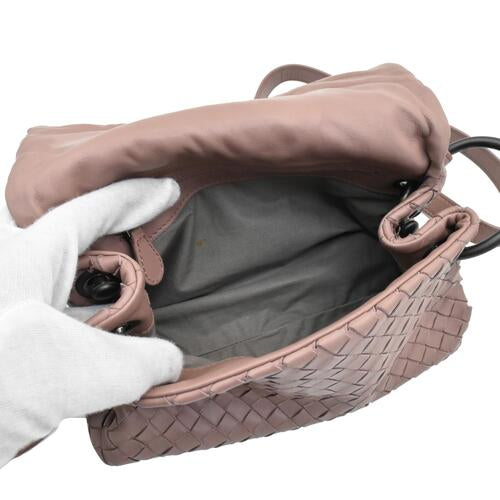 Bottega Veneta Intrecciato Pink Flap Crossbody Bag