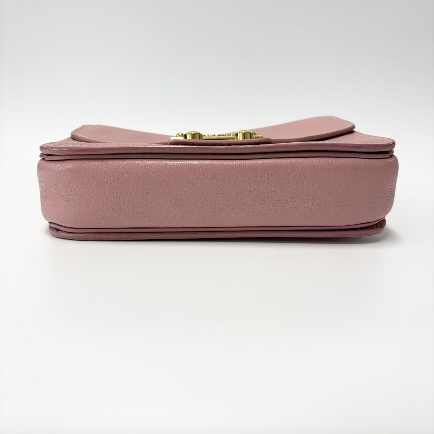 Miu Miu Madras Leather Crossbody Bag Pink