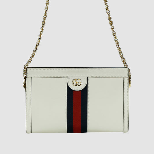 Small Ophidia Leather Shoulder Bag 503877