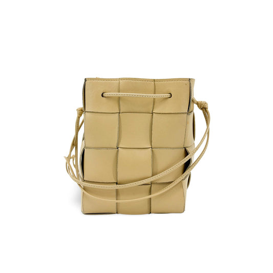 Bottega Veneta Small Cassette Bucket Bag Almond