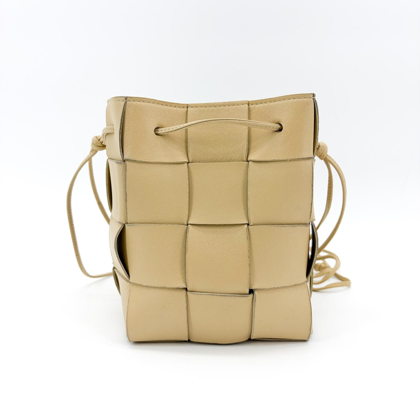 Bottega Veneta Small Cassette Bucket Bag Almond