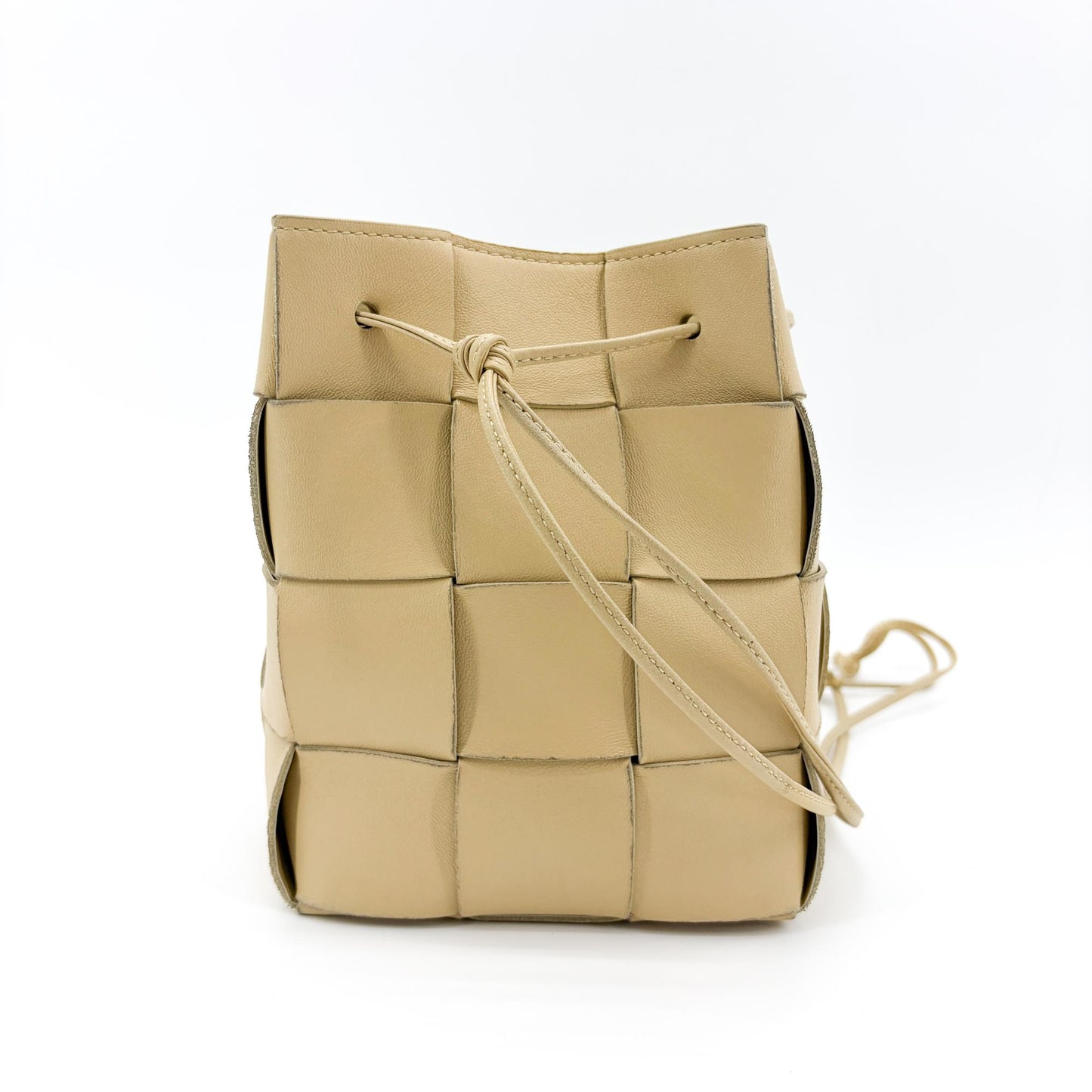 Bottega Veneta Small Cassette Bucket Bag Almond