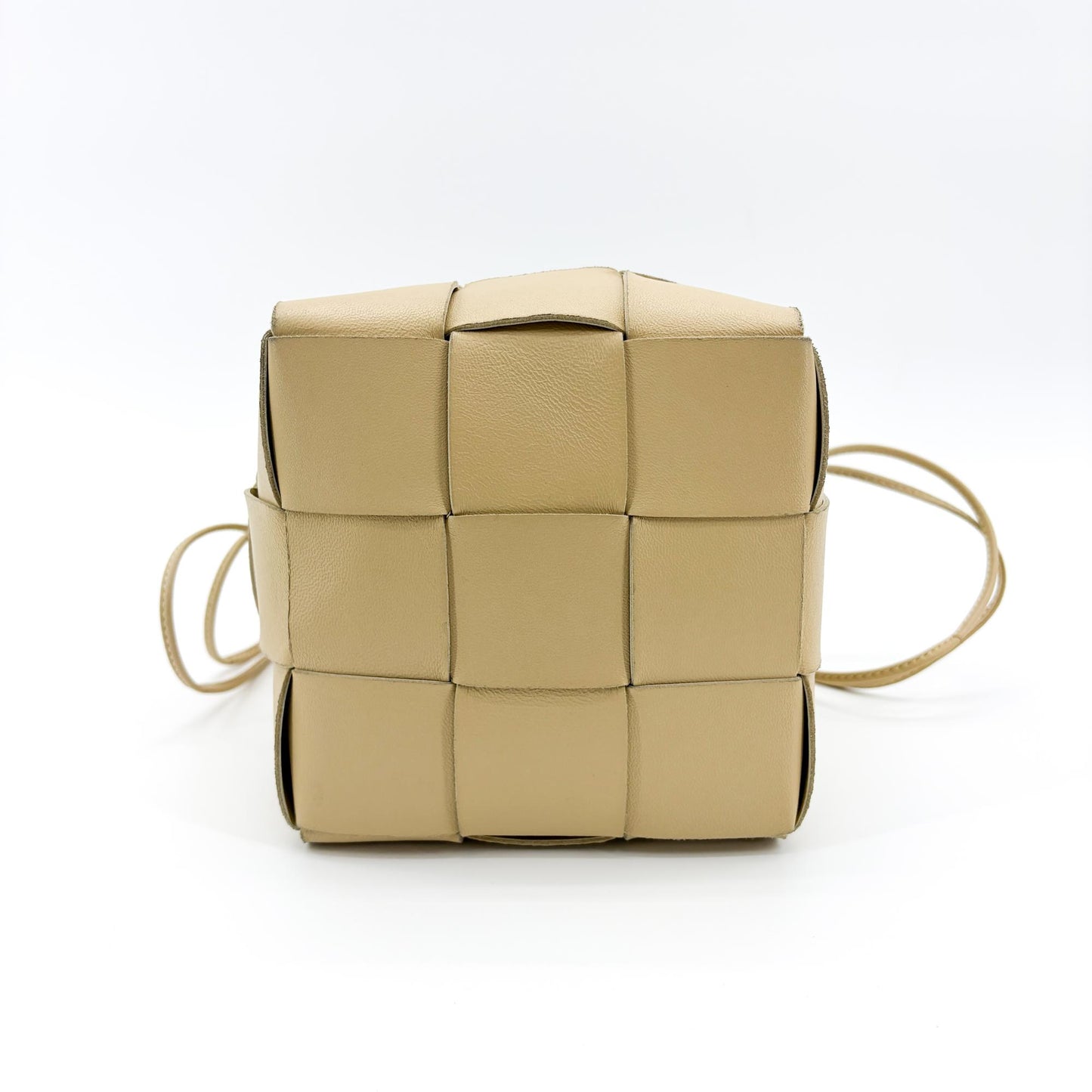 Bottega Veneta Small Cassette Bucket Bag Almond