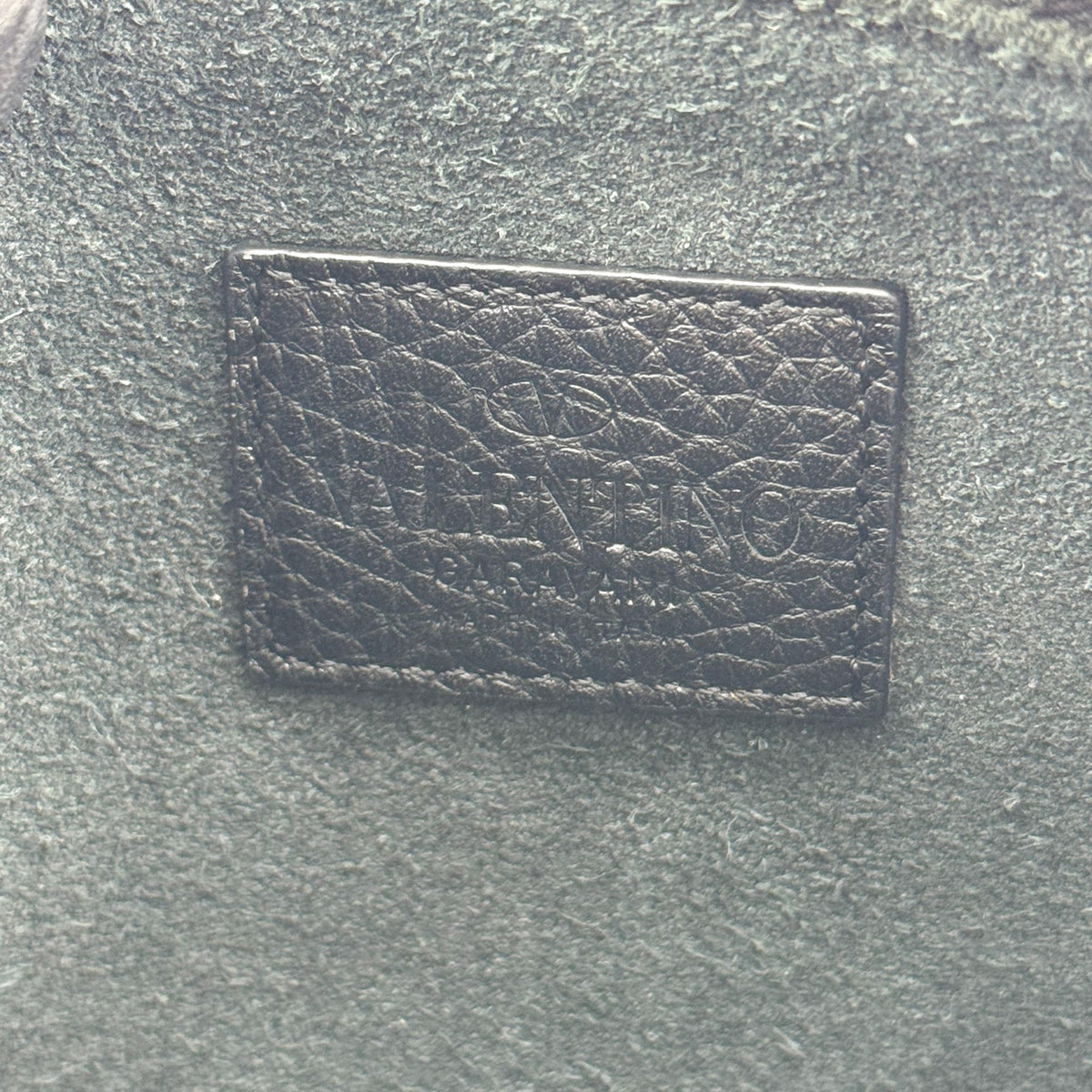 Valentino Rockstud Calfskin Clutch Black