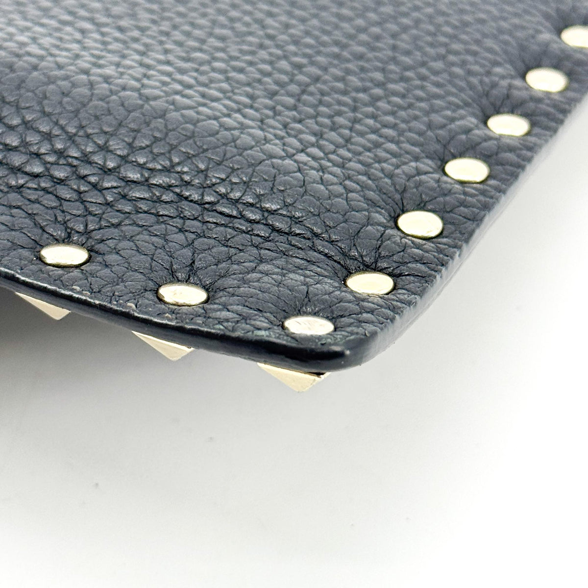 Valentino Rockstud Calfskin Clutch Black