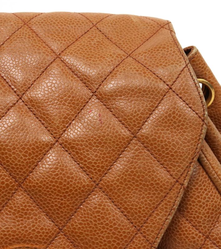 Chanel Brown Caviar Quilted CC Backpack