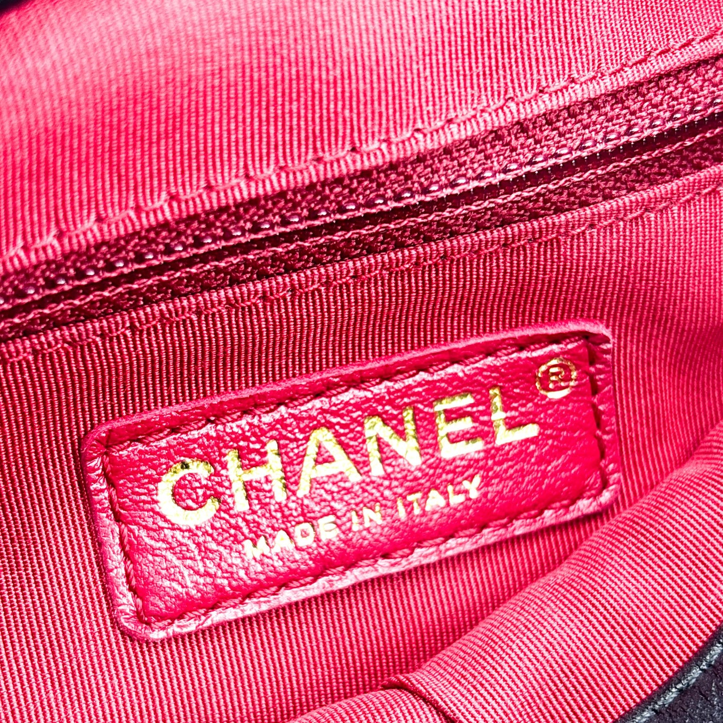 Chanel Vintage Lambskin Top Handle Bucket Bag Black with Gold Hardware
