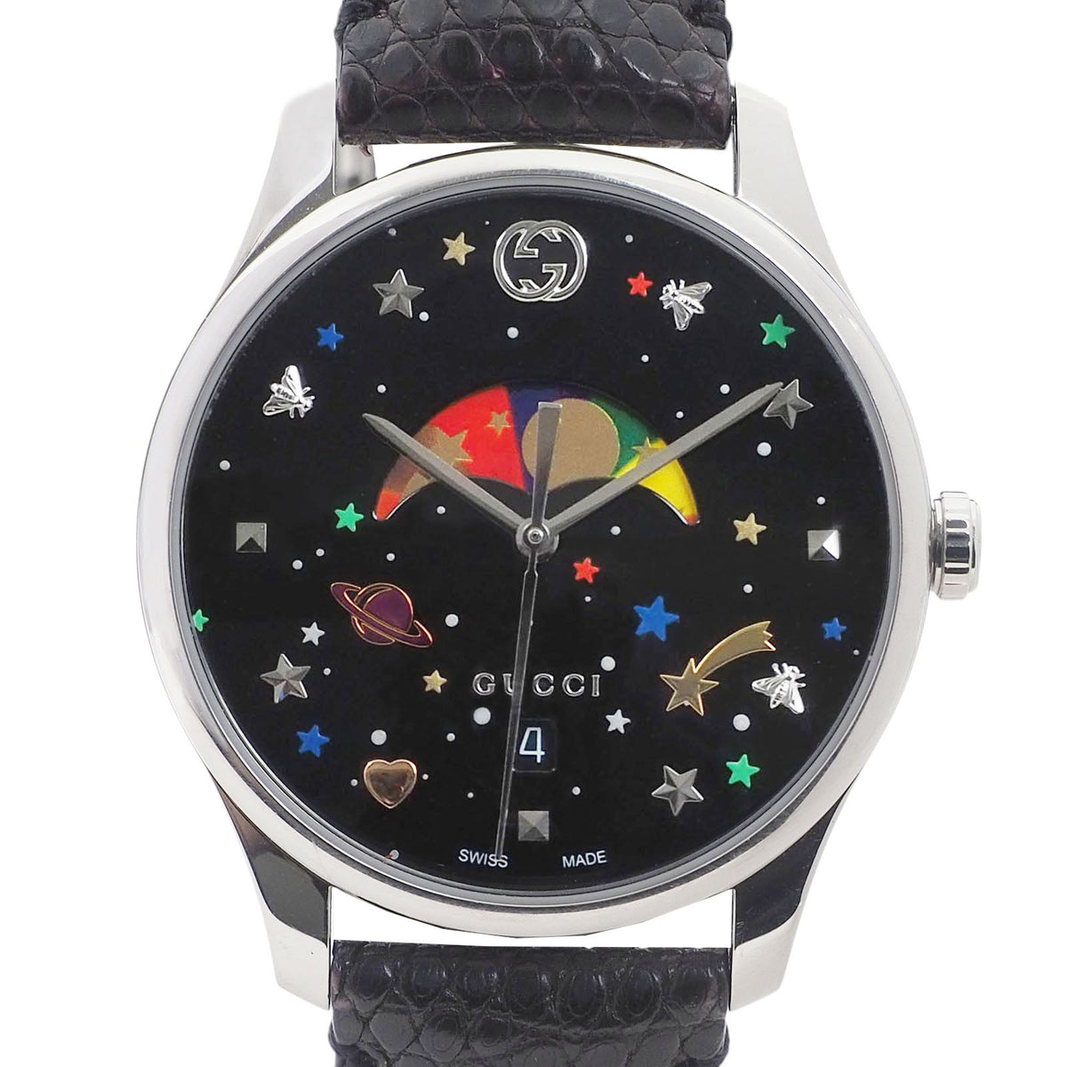 Gucci 126.4 Timeless Quartz Leather Band Watch