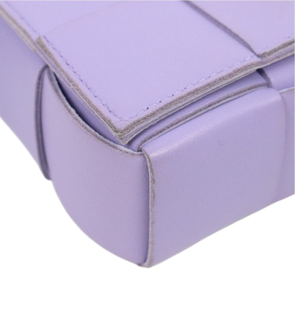 Bottega Veneta Mini Purple Cassette Crossbody Bag