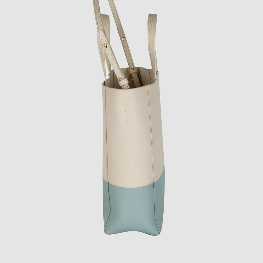 Small Two-Tone Cabas Tote Bag Shoulder Bag