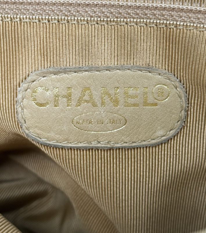 Chanel Beige Caviar CC Chain Shoulder Bag