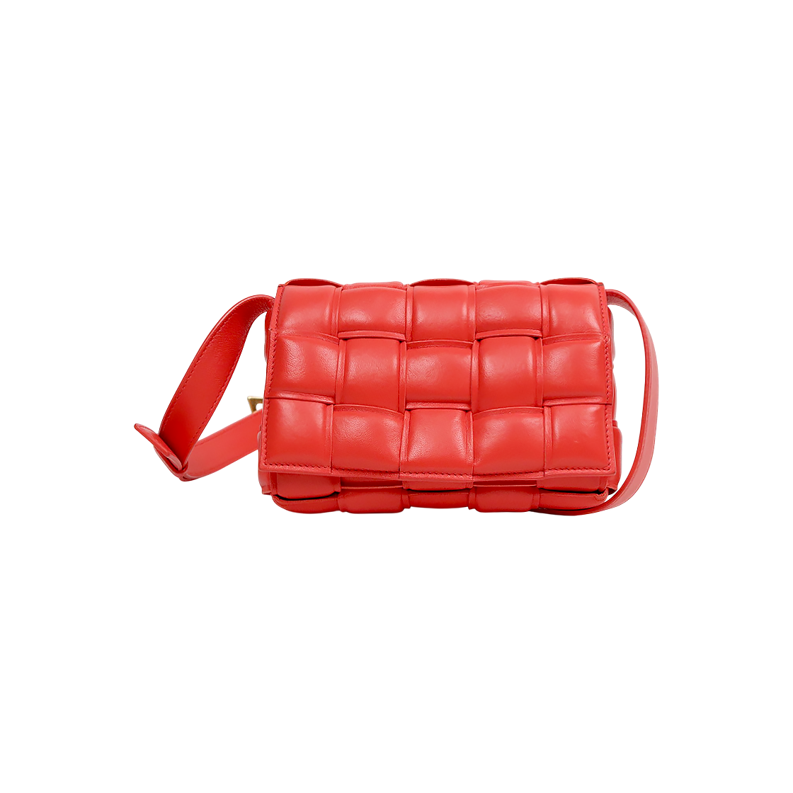 Bottega Veneta Orange-Red Padded Cassette Bag