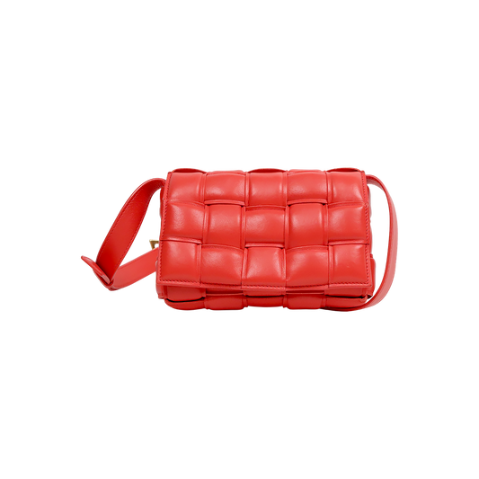 Bottega Veneta Orange-Red Padded Cassette Bag