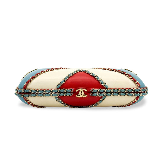Chanel Tricolor Chain Around Clutch Bag