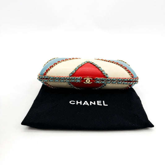 Chanel Tricolor Chain Around Clutch Bag
