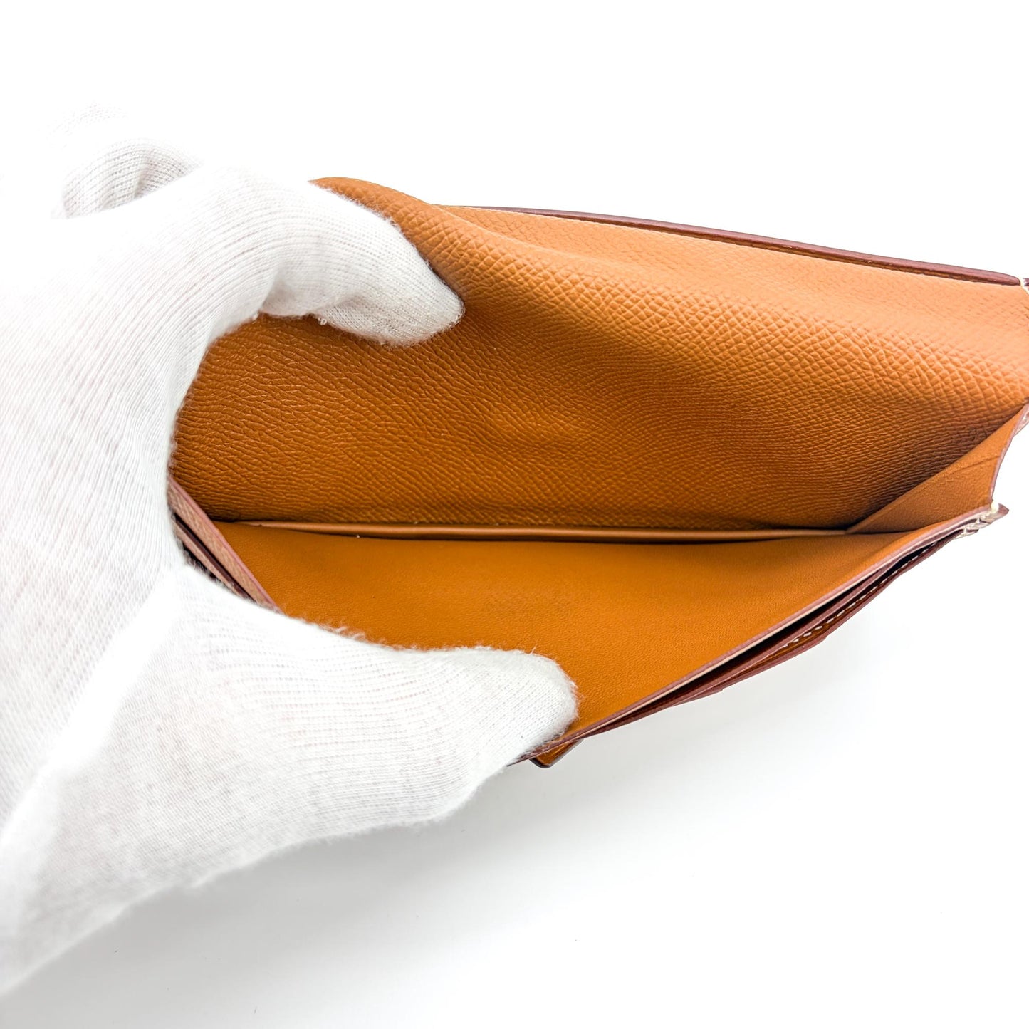 Hermès Beane Soufflé Wallet Gold Epsom Silver Hardware