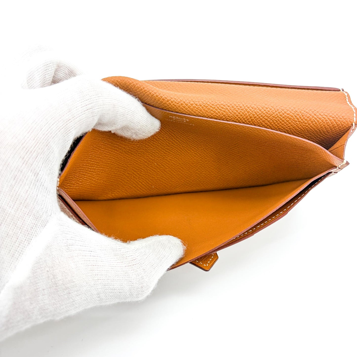 Hermès Beane Soufflé Wallet Gold Epsom Silver Hardware