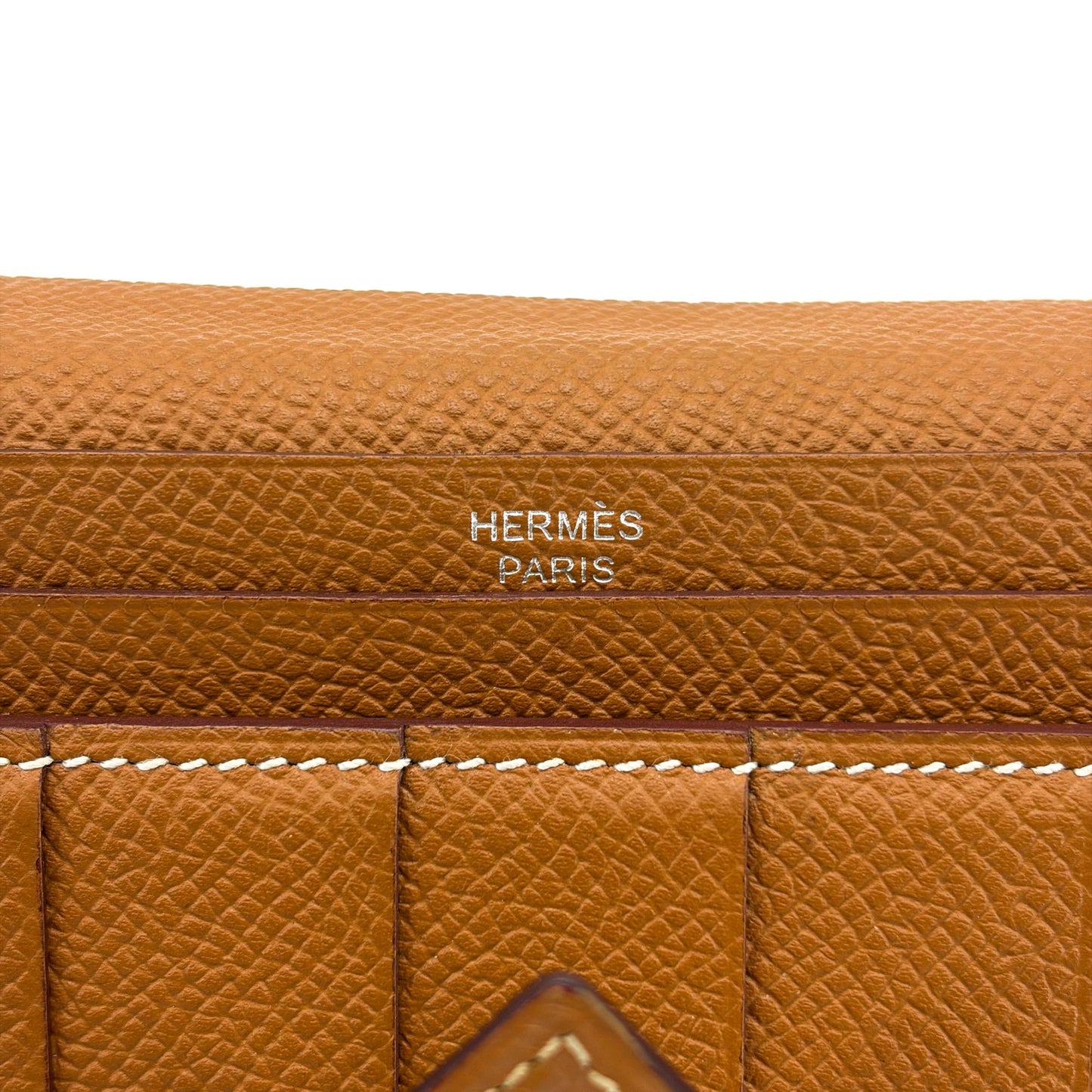 Hermès Beane Soufflé Wallet Gold Epsom Silver Hardware