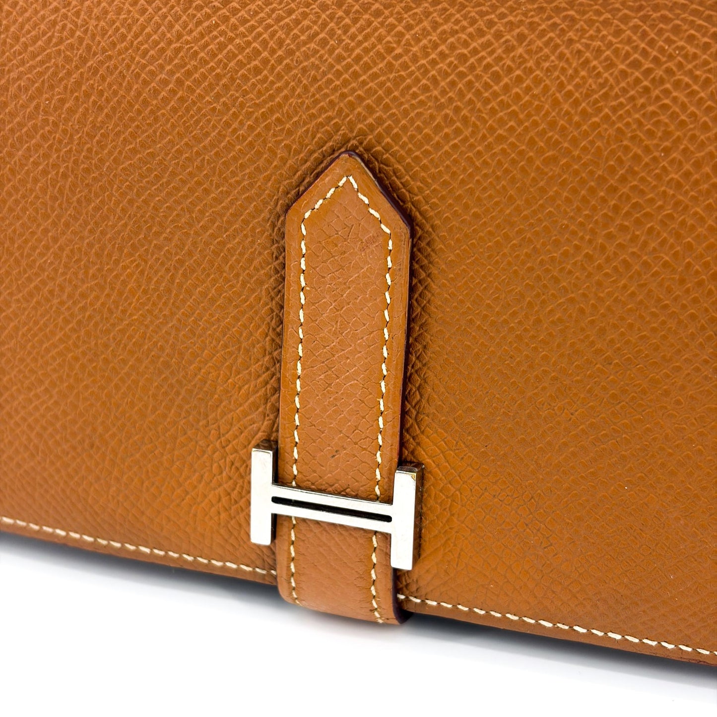 Hermès Beane Soufflé Wallet Gold Epsom Silver Hardware
