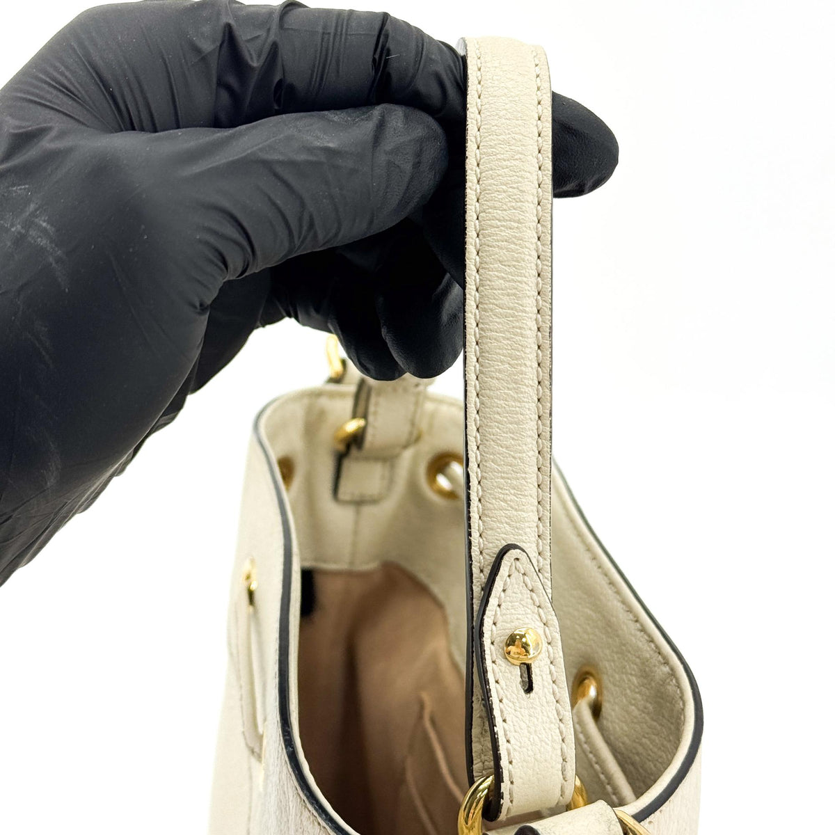 Gucci Ophidia Small Bucket Bag White