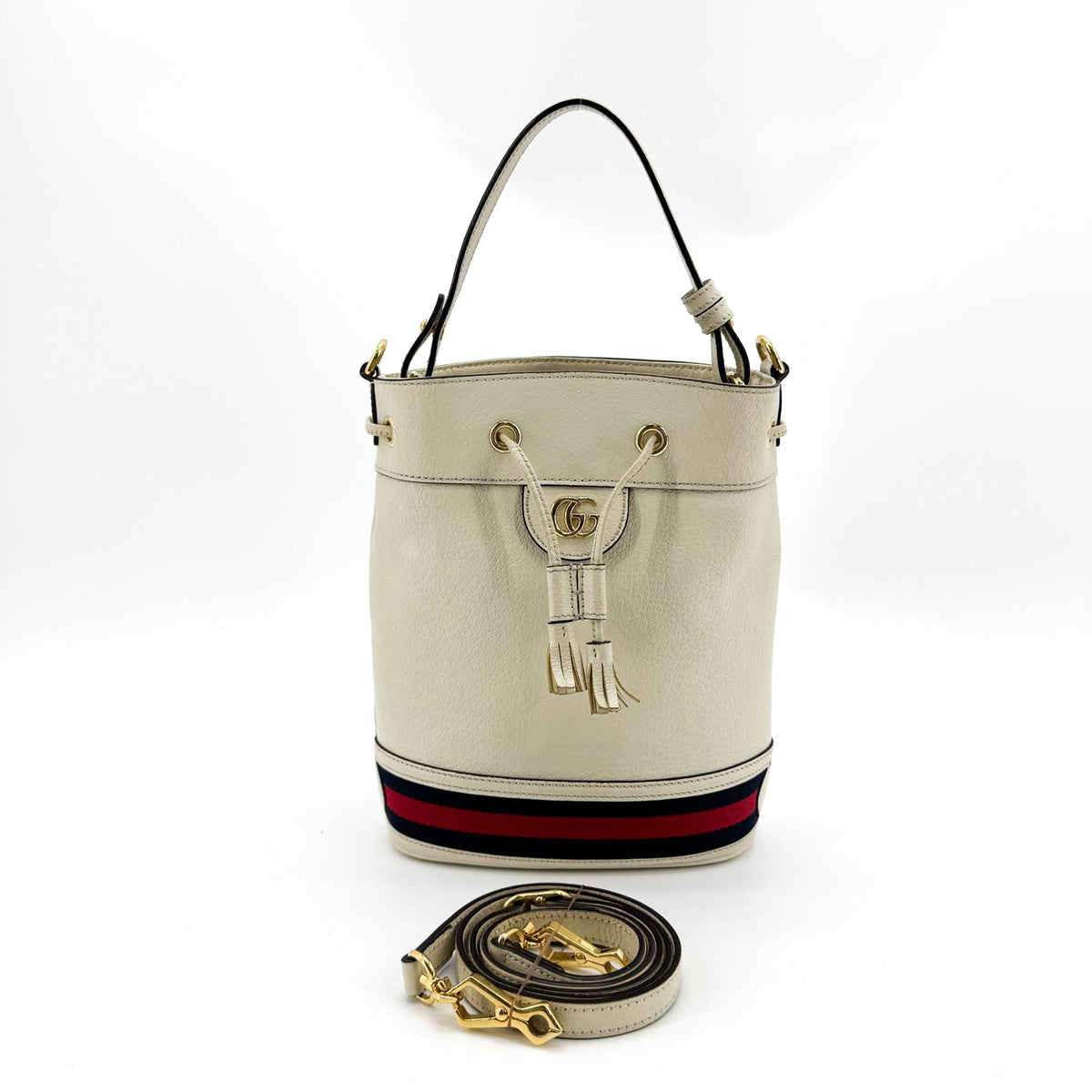 Gucci Ophidia Small Bucket Bag White