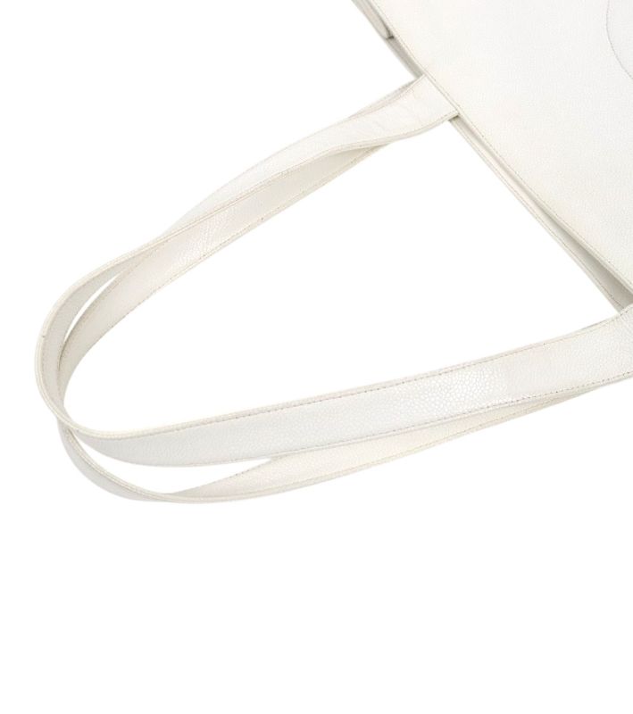 Chanel White Caviar Big CC Shoulder Bag
