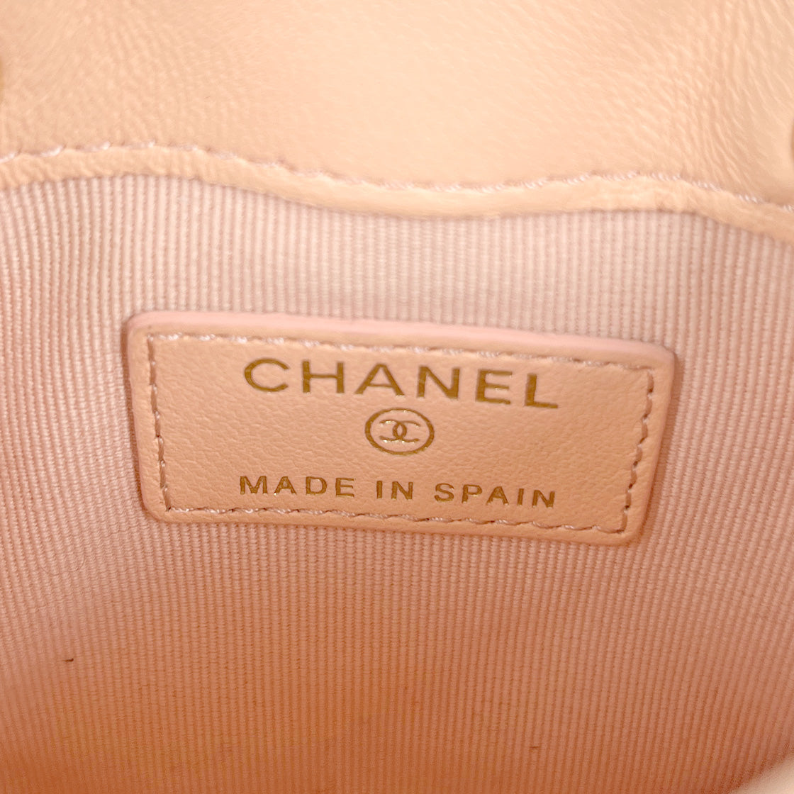 Chanel Pink Lambskin Quilted CC Mini Crossbody Bag